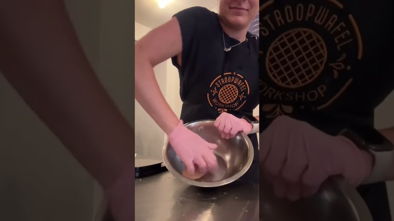 stroopwafel making class amsterdam video