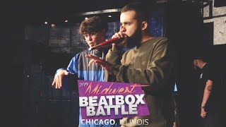 What in the fk is happening?! Hah（00:01:08 - 00:06:37） - Brody vs Huntybeats / Quarter Finals - Midwest Beatbox Battle 2019