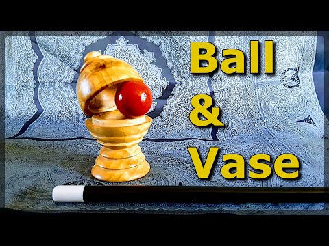 Wooden Ball and Vase Magic Trick