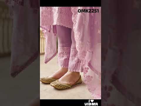 *OMK2251* 🕉️ Beautiful Three Piece Georgette Full Flair Straight Kurti