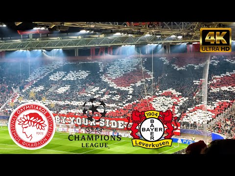 Olympiakos 2 - 0 Bayer 04 Leverkusen | Coreo From Gate 7 Fans |  UEFA Champions League 2025/26