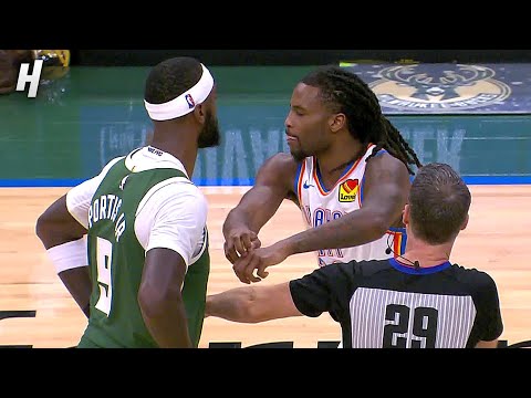 Cason Wallace tried to shove Bobby Portis 😳