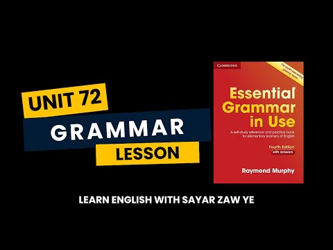 Essential Grammar in Use - Unit 72 - Lesson