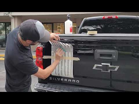 How to apply large vinyl decals, graphics or stickers to vehicle with recessed areas - DIY Tutorial