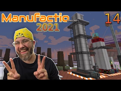 Lets Play Manufactio EP 14 - IE Oil Pump Jack and IE Distillation Tower! Gasoline and Sulfur!