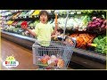 Ryan Pretend Play Kids Size Shopping Cart Learn Healthy Food Choices