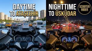 ⁠DAY & NIGHT: Sunny Ataşehir Rush Hour & Night Return to Üsküdar (POV)