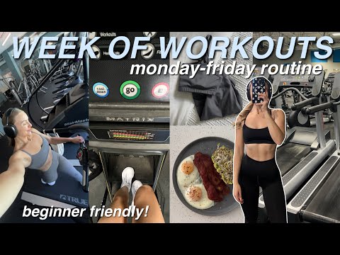 WEEK OF WORKOUTS 💪🏼 routine for beginners + workout motivation!