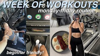 WEEK OF WORKOUTS 💪🏼 routine for beginners + workout motivation!