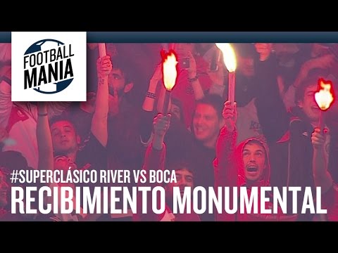 "River Plate Vs Boca Juniors - Recibimiento Monumental - Copa Libertadores 2015" Barra: Los Borrachos del Tablón • Club: River Plate