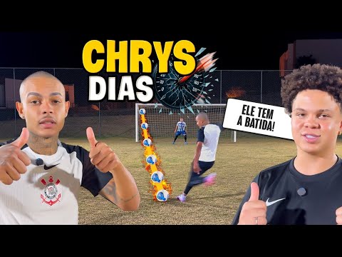 TESTEI AS HABILIDADES DO CHRYS DIAS NO FUTEBOL!! ELE JOGA MUITO 😱