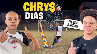 TESTEI AS HABILIDADES DO CHRYS DIAS NO FUTEBOL!! ELE JOGA MUITO 😱