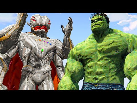 Incredible Hulk vs Ultron with Infinity Stone - What If