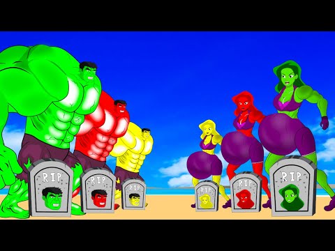 Rescue ALL HULK COLORS Family & SHE HULK PREGNANT : Returning From The Dead SECRET - FUNNY