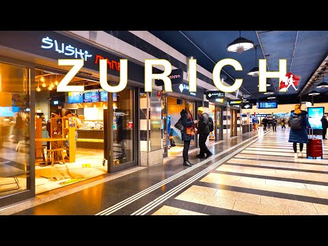 Zurich HB in 4K: A Relaxing Walking Tour of the City's Central Gem 🌆✨ 🇨🇭