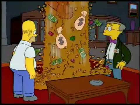 Sr Burns Estoy corto en efectivo . tipo cuando le pides un aumento atu jefe
