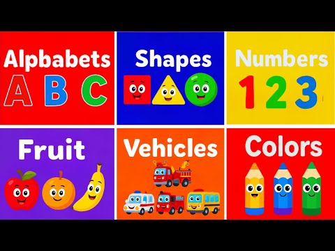 🧒 ABC Phonics & Colors for Toddlers | Learn Alphabet, Numbers, Shapes & First Words | Chu Happy Kids