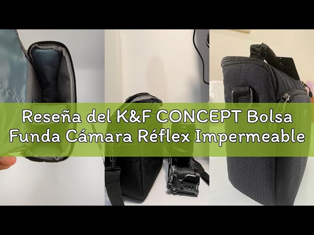 Vídeo relacionado con K&F CONCEPT Bolsa Funda Cámara Réflex Impermeable Pequeño Estuche Crossbody para cámara de Hombro con Correa Ajustable DSLR/SLR/Mirrorless Compact Photography Bags-Azul Oscuro