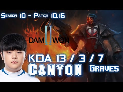 DWG CANYON GRAVES vs LILLIA Jungle - Patch 10.16 KR Ranked