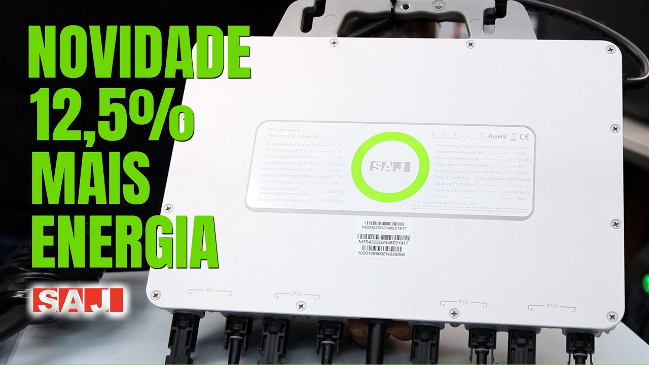 NEW SAJ 2250W M2-2.25K-S4 4MPPT Microinverter and Wi-Fi Monitoring | Solar Energy