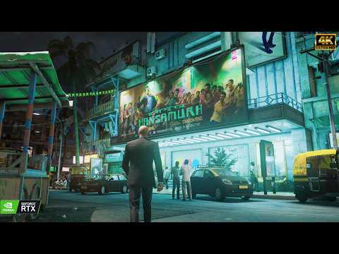 HITMAN™ 3 - Mumbai, India  (Night Time) Cinematic Run - [4K 60FPS]