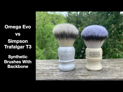 Omega Evo vs Simpson Trafalgar T3 - Battle of Synthetic Brushes with Good Backbone