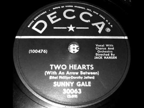 Sunny Gale - Two Hearts, 1956 Decca 78 record.