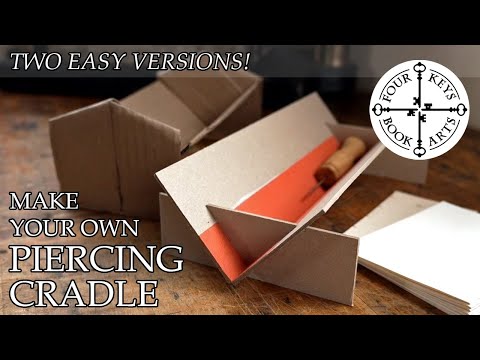 Make Your Own Piercing Cradle - Indispendable Bookbinding Tool - Two Versions: Easy and Easier!