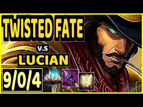 DOPA (APDO) (TWISTED FATE) vs LUCIAN - 9/0/4 KDA MID CHALLENGER GAMEPLAY - KR