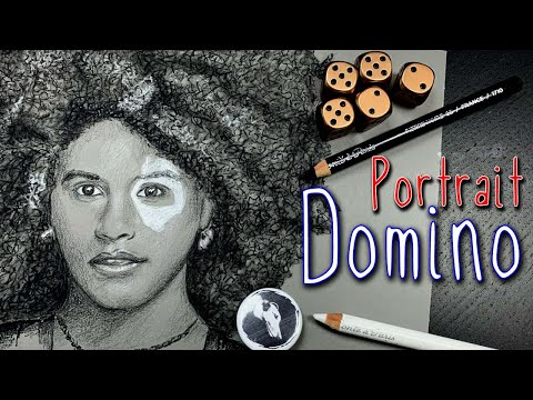 "I Should've Finished College!" | Domino Portrait Drawing (Zazie Beetz, 2021)