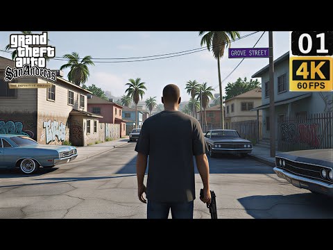 GTA San Andreas Definitive Edition Gameplay Walkthrough Part 1 - PC 4K 60FPS No Commentary