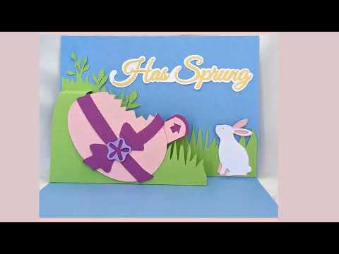 Easter Bunny Pop-up Card 3D SVG by Bella Carta Design #3DSVG,