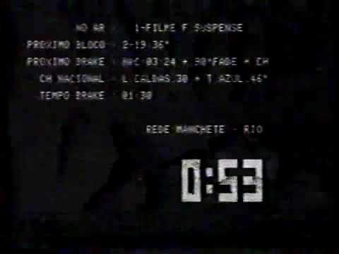 Break Comercial da Rede Manchete Via Antena Parabólica do dia 16 02 1990   Intervalo 1