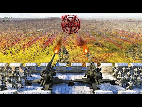Elite MILITARY Fortress Base Vs DEMONIC ARMY from HELL - Ultimate Epic Battle Simulator 2