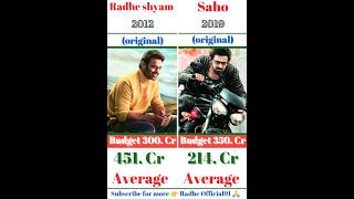 #shortsvideo radhe shyam vs saho movie box office collection comparison video