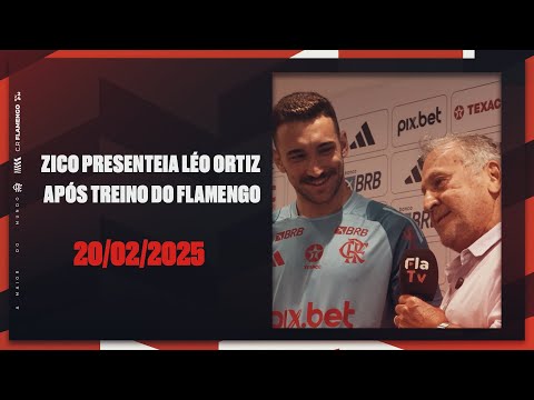 Zico presents Léo Ortiz after Flamengo training
