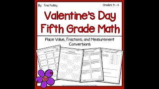 How to make the Valentine Math Fifth Grade Craftivity
