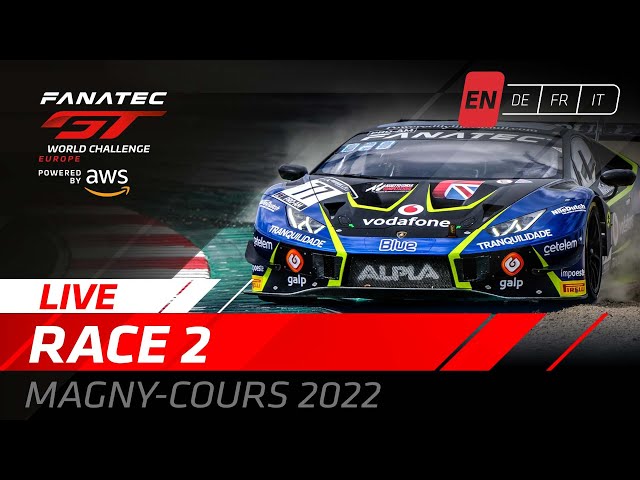 LIVE | Race 2 | Magny Cours | Fanatec GT World Challenge Powered by AWS 2022 (English) SDDEFAULT Thumbnail