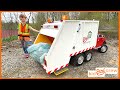 Trash Route With Kids Rear Load Garbage Truck And Trash Truck Toys Educational Kid Crew