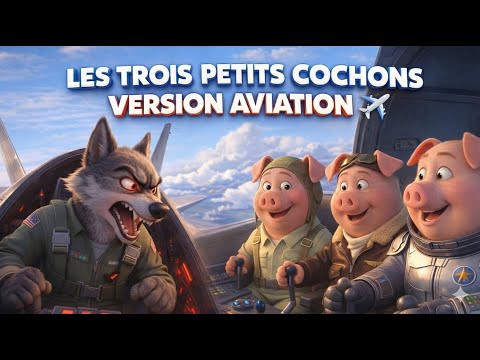 L'Histoire des Trois Petits Cochons qui prennent leur envol VS le Loup ! 🐷✈️🐺