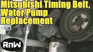 How to Remove and Replace the Timing belt and Water Pump - Mitsubishi 2.4L SOHC Engine PART 1