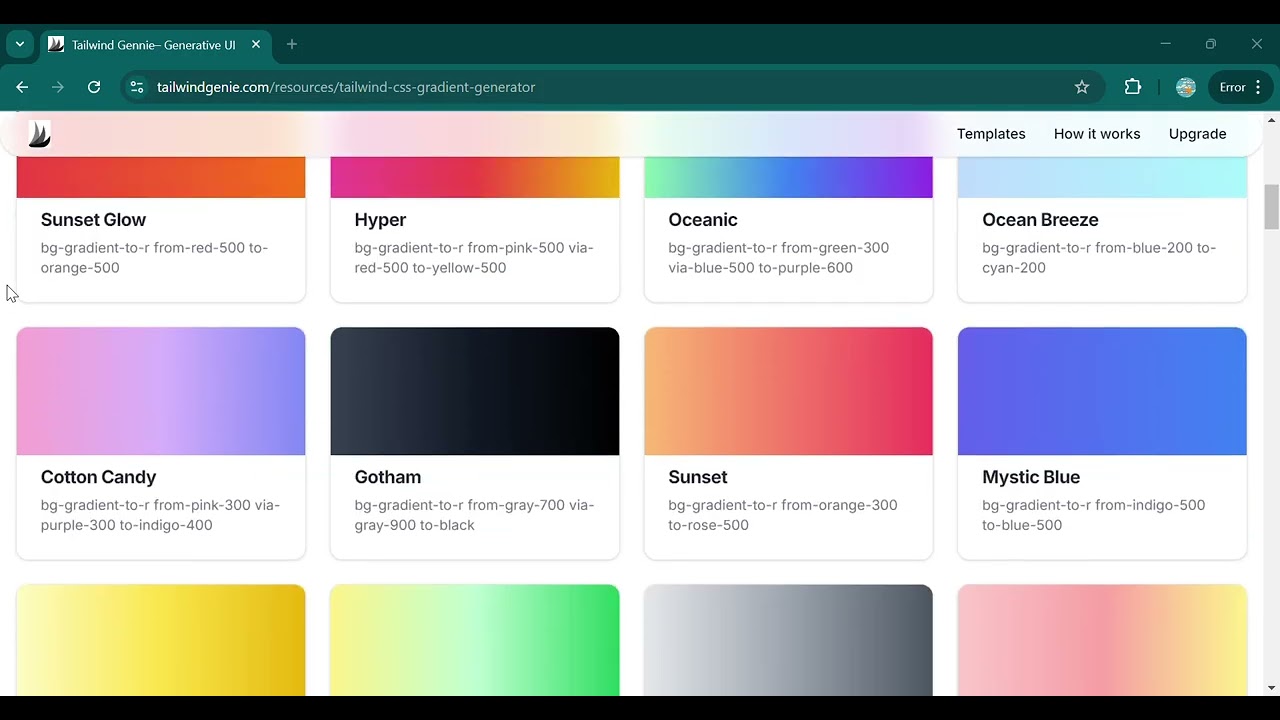 100+ Tailwind CSS Gradient