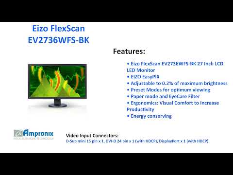 Eizo FlexScan EV2736WFS-BK 27 Inch LCD LED Monitor Sales | Service | Repair | Exchange | Replacement