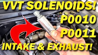 P0010 P0011 BUICK LACROSSE 2.4L INTAKE / EXHAUST VVT SOLENOIDS REMOVAL REPLACE FIXED FAST & EASY DIY