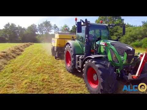 Pressage Foin 2018 - Fendt 720 + big baller New Holland BB960A / ETA Provost Lairie