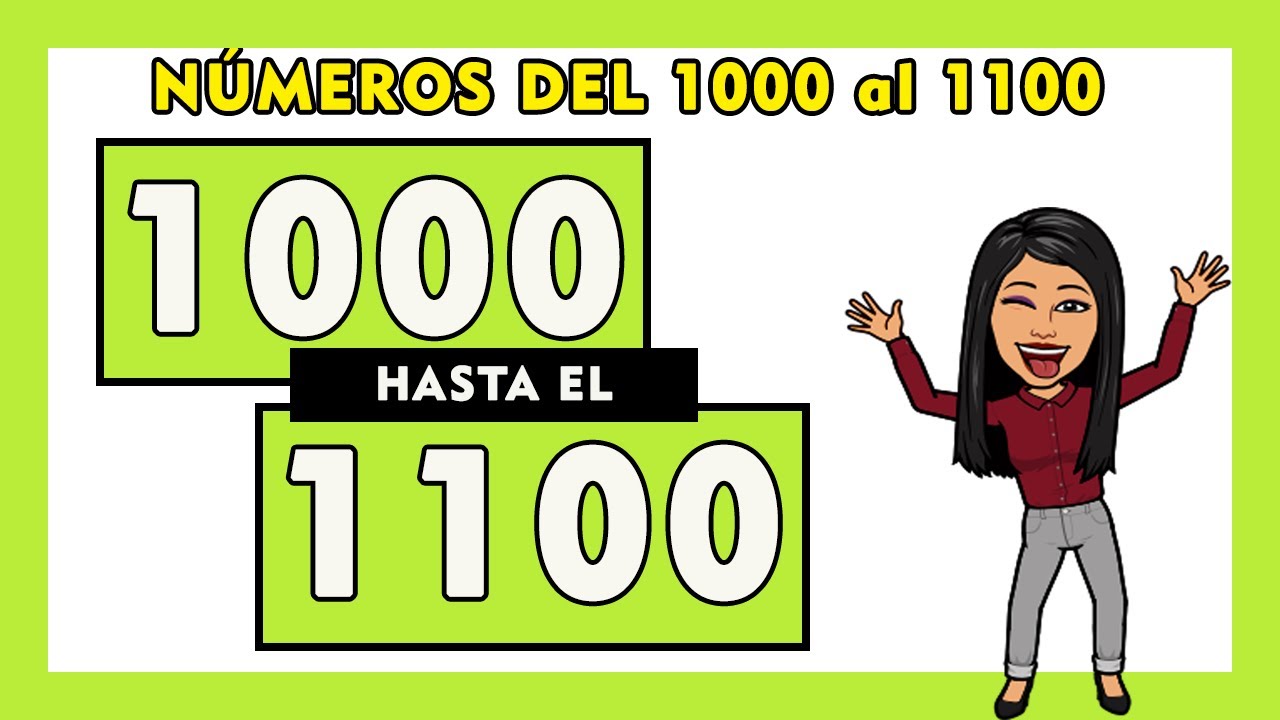 🏅Números del 1000 al 1100 en español | COMPLETO 🧠✅ | Spanish Numbers 1000-100