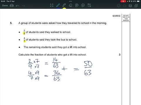 National 5 Applications of Maths - Fractions