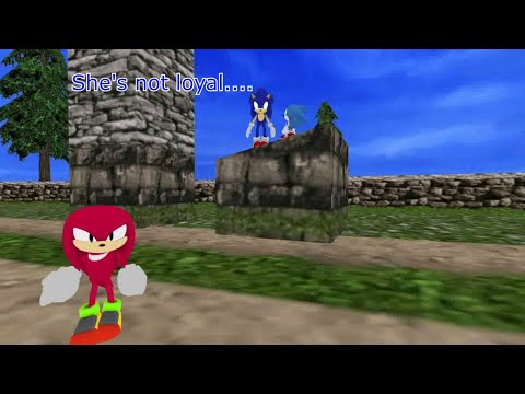 Shadina & Sonic Meet Classic Sonic & Classic Knuckles on Angel Island - VRChat