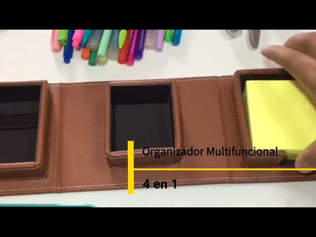 Vídeo relacionado con Bonded - Juego de almohadilla de escritorio de cuero de lujo y organizador de escritorio, organizador de escritorio de cuero (Brown)