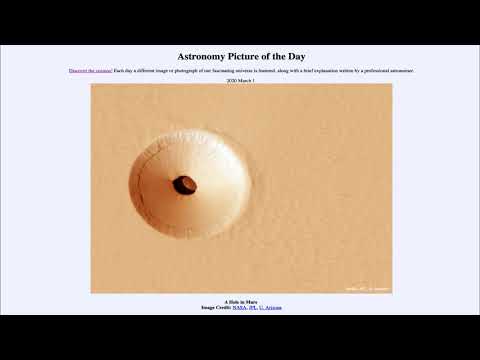 2020 March 01 - A Hole in Mars